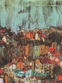 BonaVentura — Палантин  хлопковый, с печатным рисунком, вар.12